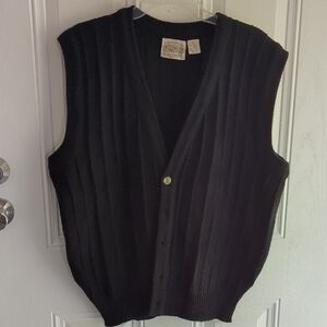 Black Men's Cardigan Sweater